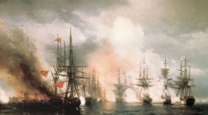 Destruction de la flotte turque lors de la bataille de Sinop