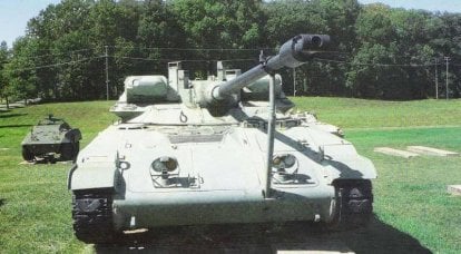 경험이 풍부한 미국의 조명 탱크 T92 (1952-1958)
