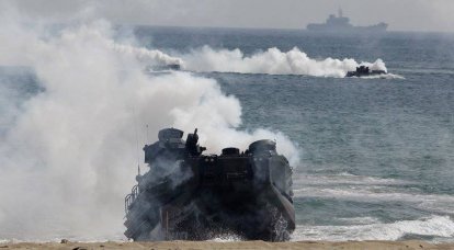 韩国和美国海军陆战队联合演习