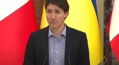 Media Ukrainia nerbitake cuplikan kunjungan Perdana Menteri Kanada menyang Kyiv