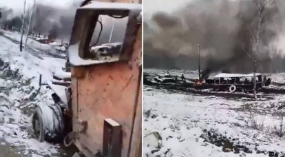 Russian rocket artillery covered two columns of Ukrainian equipment