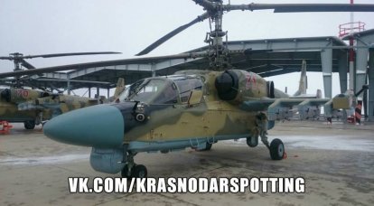 Ka-52 "Timsah" partisi Kuban'da helikopter alayına girdi
