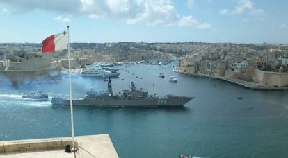 The gunman "Yaroslav the Wise" replenished reserves in the port of La Valletta (Malta)
