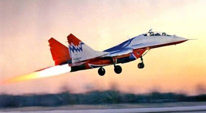Авария истребителя МиГ-29 ВВС Белоруссии на взлете