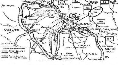 Battaglia di Kharkov. 1942 di gennaio dell'anno. La formazione della sporgenza Barvenkovo