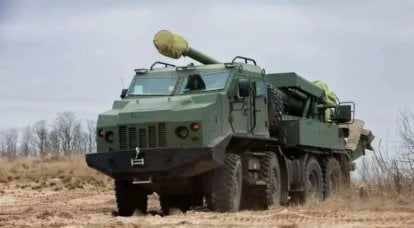 הכוחות המזוינים של אוקראינה משתמשים בתותחים המתנייעים של בוגדן על שלדת משאית המזבלה של Tatra Phoenix
