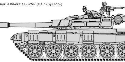 Experienced main battle tank "Object 172-2M" (OCD "Buffalo")