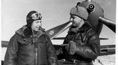 Alexander Pokryshkin and his fighter Bell P-39 Airacobra