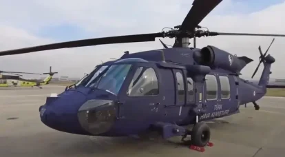 Locally produced electronic warfare equipment was spotted for the first time on a Turkish T70 helicopter