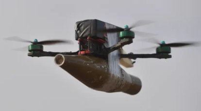 The successful hit of ammunition dropped from a UAV into the warehouse of the Armed Forces of the Armed Forces was caught on camera