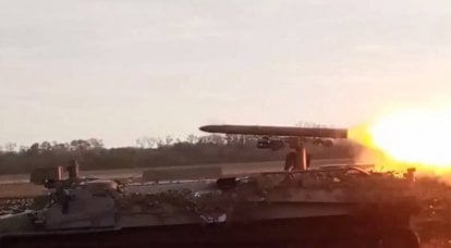 Shturm-S SPTRKからのウクライナの装甲車両の敗北のショットがありました