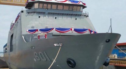 在印度尼西亚为菲律宾海军发射了一艘码头船