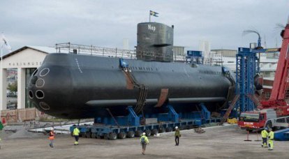 在卡尔斯克鲁纳的造船厂Kockums。 瑞典人如何建造他们的潜艇