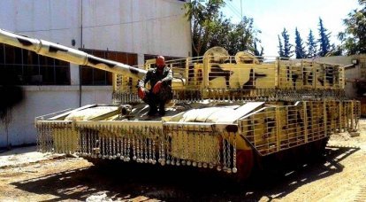 Сверхзащищенные Т-72 вскрывают оборону боевиков в Дамаске