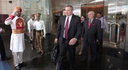 Viagem de negócios indiana Dmitry Rogozin