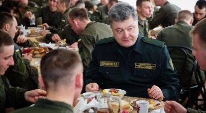 Poroshenko. 제재, 국민 투표 및 군인 식당 방문