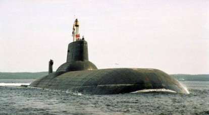 Nuclear submarine with ballistic missiles Project 941 "Shark" (NATO-Typhon)