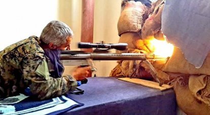 Sniper duelo na Síria atingiu o vídeo
