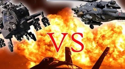 "Apache" vs Mi-28n "Caçador noturno". "Choque dos titãs"