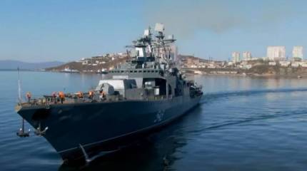 Фрегат ТОФ «Маршал Шапошников» вышел в море на испытания новой системы ПВО