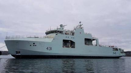 В Канаде спущен на воду второй патрульный корабль арктической зоны