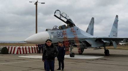Российские истребители возвращаются на крымский аэродром "Бельбек"