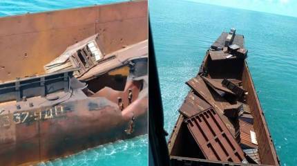 На Украине показали итоги попадания ПКР «Нептун» в корабль-мишень