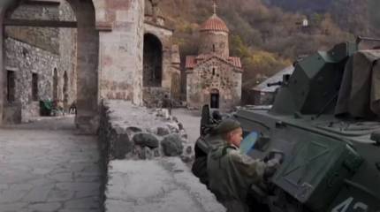 Турецкие медиа отреагировали на появление флага и миротворцев России у монастыря Дадиванк