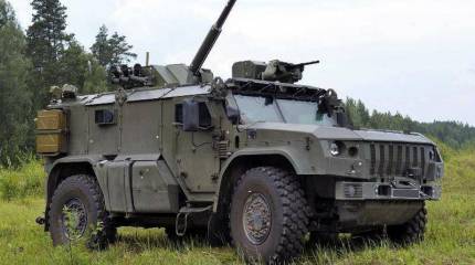Российские войска получили первую партию самоходных минометов «Дрок» на базе бронеавтомобиля «Тайфун»