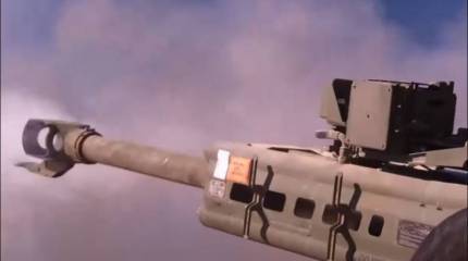 ВСУ ведут обстрел наступающих сил НМ ЛНР под Артёмовском из американских гаубиц М777