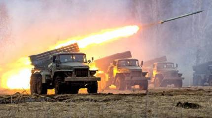 Кадры применения мультиконтурной огневой системы на полигоне Чебаркуль
