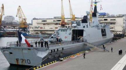 Одесса встретила французский фрегат "La Fayette"