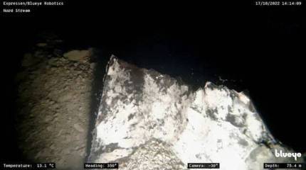 Шведская пресса публикует первые снимки повреждённого взрывом участка газопровода «Северный поток»