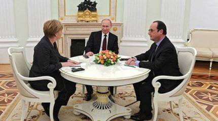 Скупая информация об итогах переговоров глав России, Германии и Франции в Кремле