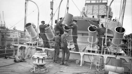 Противолодочные бомбометы Fairlie Mortar и Thornycroft Mortar