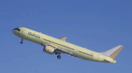 Состоялся первый полёт самолёта МС-21-300 с крылом из отечественного композитного материала