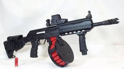 Сайга-12. Стрельба очередью