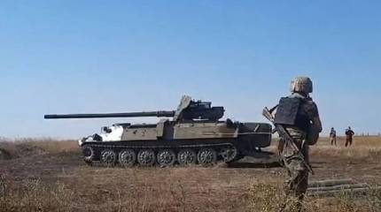 На Украине установили 100-мм противотанковую пушку «Рапира» на тягач МТ-ЛБ