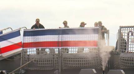 Датский учебный корабль столкнулся с кораблем ВМС США в Балтиморе