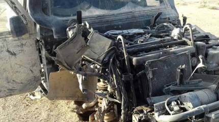 Появились фото подорванной российской «Рыси» в Сирии в 2016 году