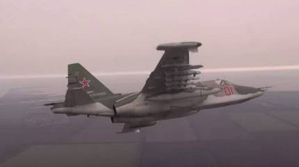 Минобороны показало видео боевой стрельбы штурмовиков Су-25СМ3