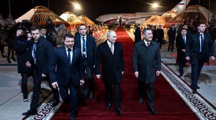 Владимир Путин прибыл в Киргизию с трехдневным визитом