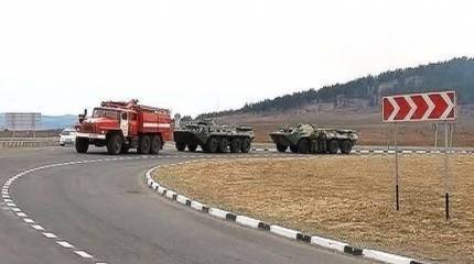 Над военным складом близ Оренбурга повисло желтое облако