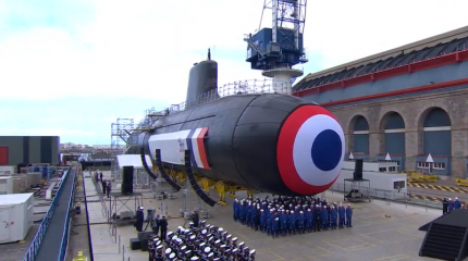 Первую французскую атомную "Барракуду" спустили на воду