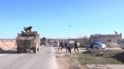 Российско-турецкий патруль снова забросали камнями