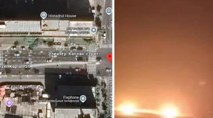 Прилёт десятка ракет по одному центральному кварталу Тель-Авива - вероятно, американцы не подключились к перехвату