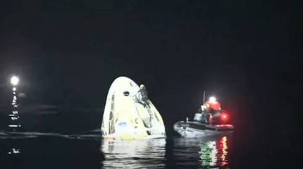 Американский корабль Crew Dragon успешно приводнился в Мексиканском заливе