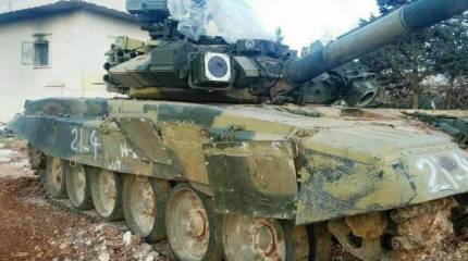 Фото сирийского Т-90, выдержавшего попадание ракеты комплекса TOW-2