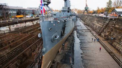 «Аврора» в ремонтном доке