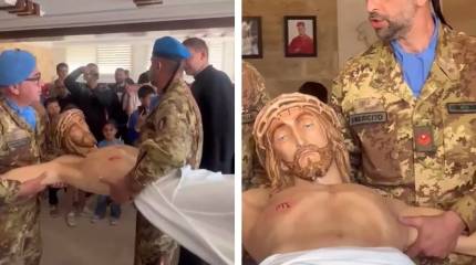 Статую Христа в Ливане восстановили итальянские военные, разоблачив ложь ЦАХАЛ